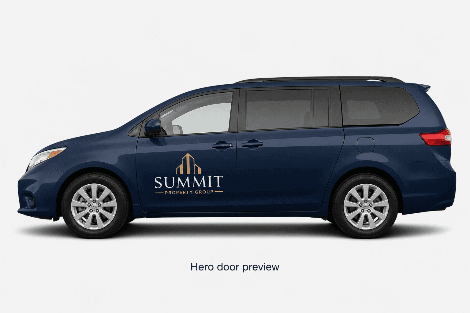 Example magnet on a minivan door